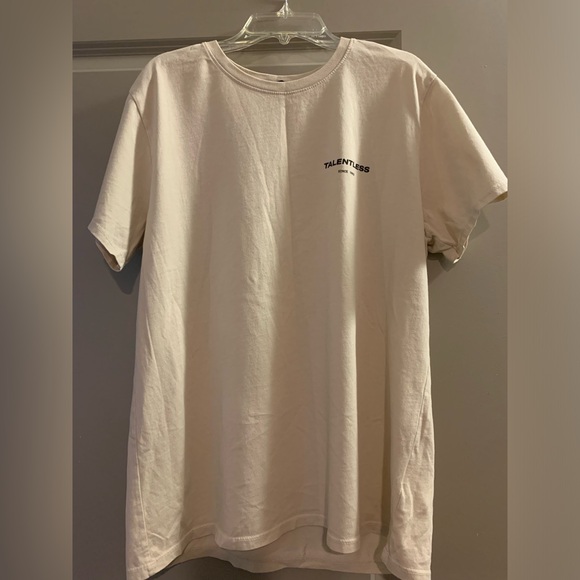 Talentless Women's Circle Logo Tee in Bone/Cream size Large 100% Cotton - Picture 4 of 10